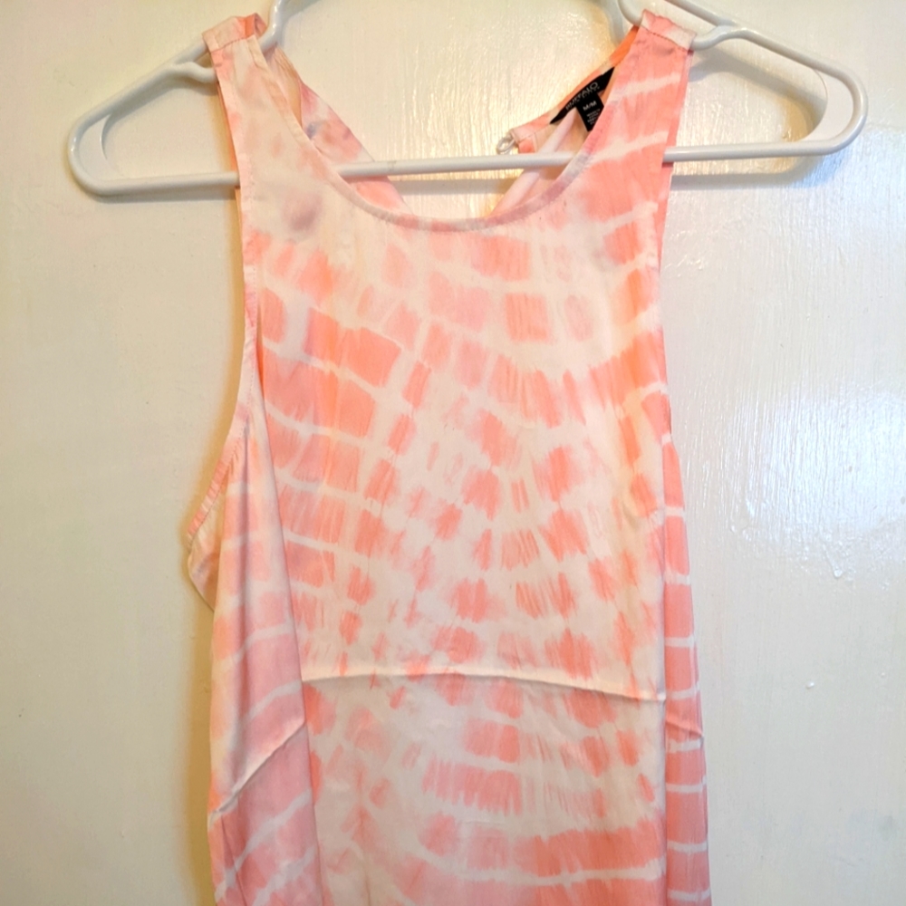 Buffalo light pink silky tank top blouse Tie Dye Pastel Pink Free w BUNDLE!